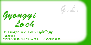 gyongyi loch business card